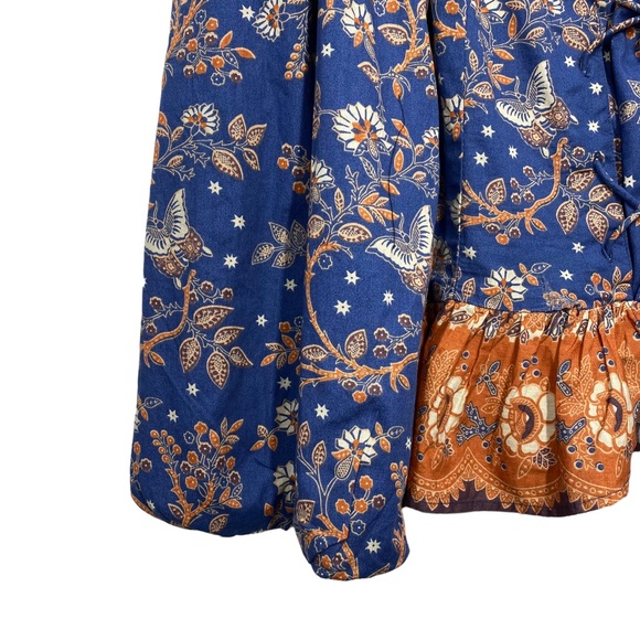 House of Harlow 1960 Floral Lace Up Puff sleeve Blouse - Picture 7 of 15